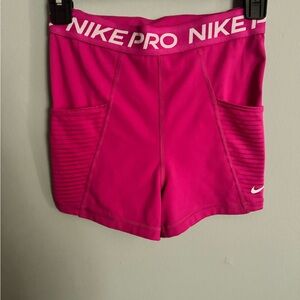 Nike Women's Pink Pro Shorts size S